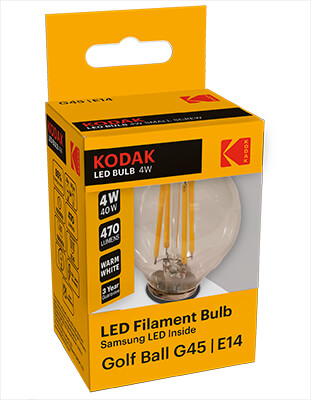 Bombilla LED Kodak G45 4W E14 Filamento